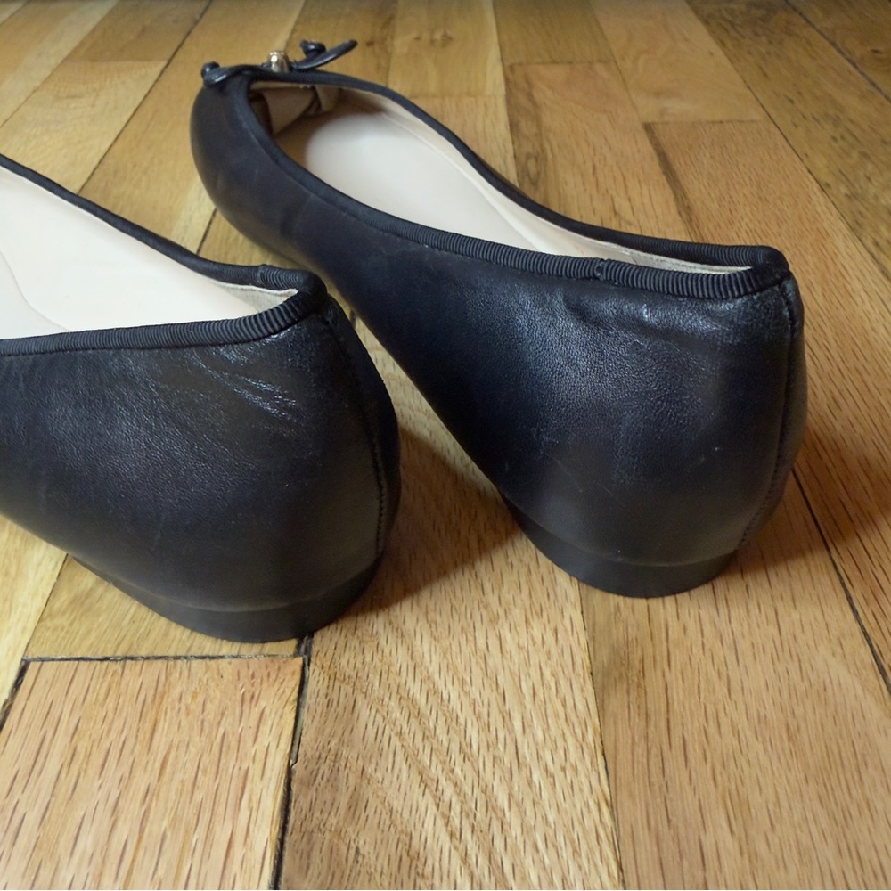 Cole Haan Black Leather Bow Ballet Flats Size 10 - Picture 6 of 7